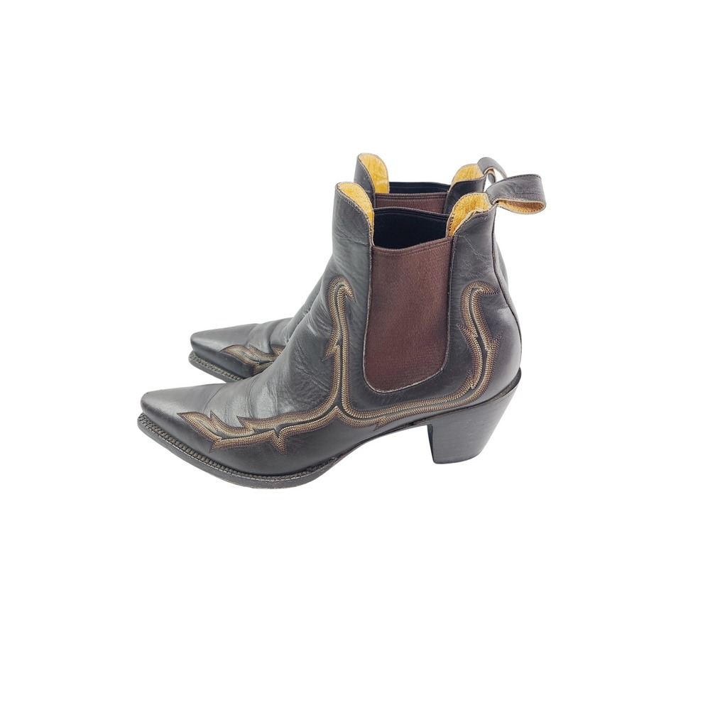 Gaborca Boots, Western Ankle Boots, Women's, Size 10, Brown Color.